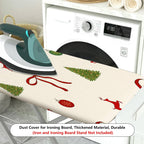 1-Piece Christmas Deer Tree Bow  Ironing Board Cover, Universal Size, Without Board