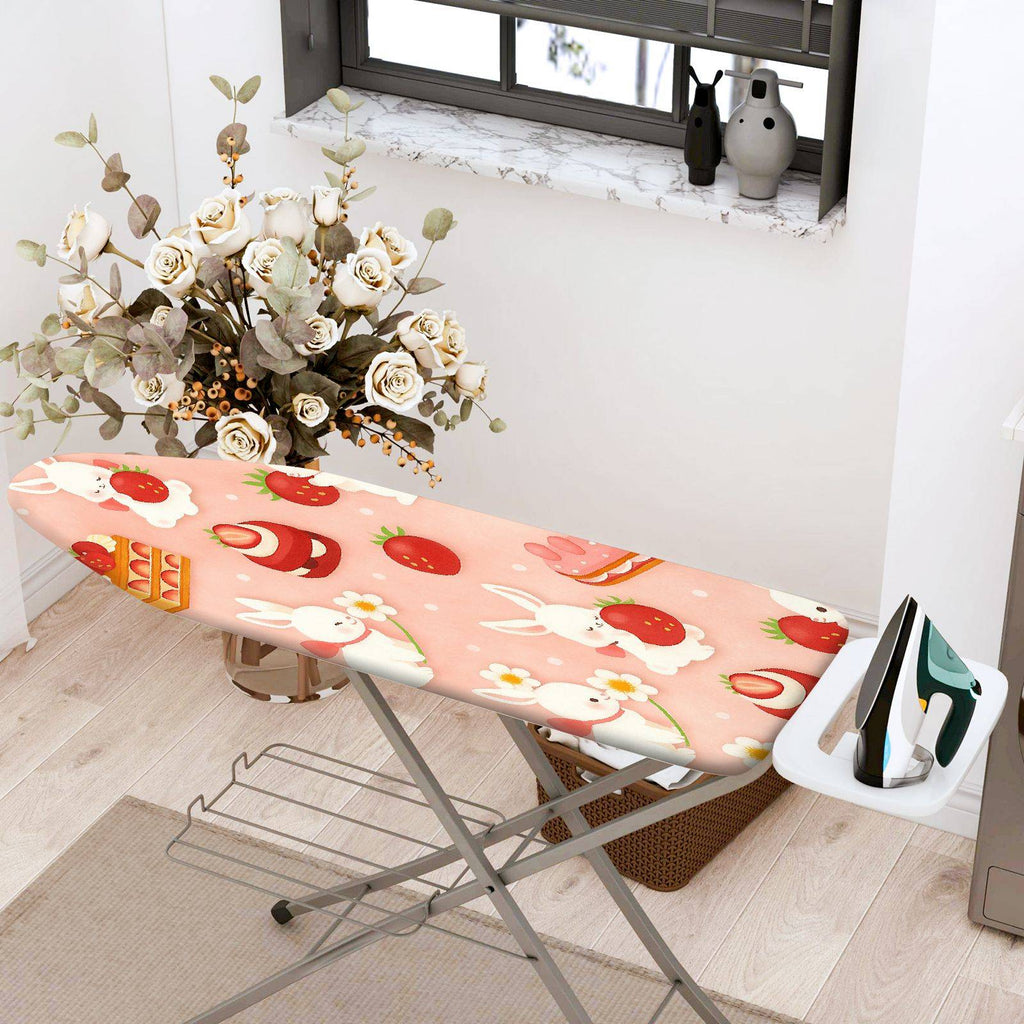 1-Piece Rabbit Strawberry Cake  Ironing Board Cover, Universal Size, Without Board