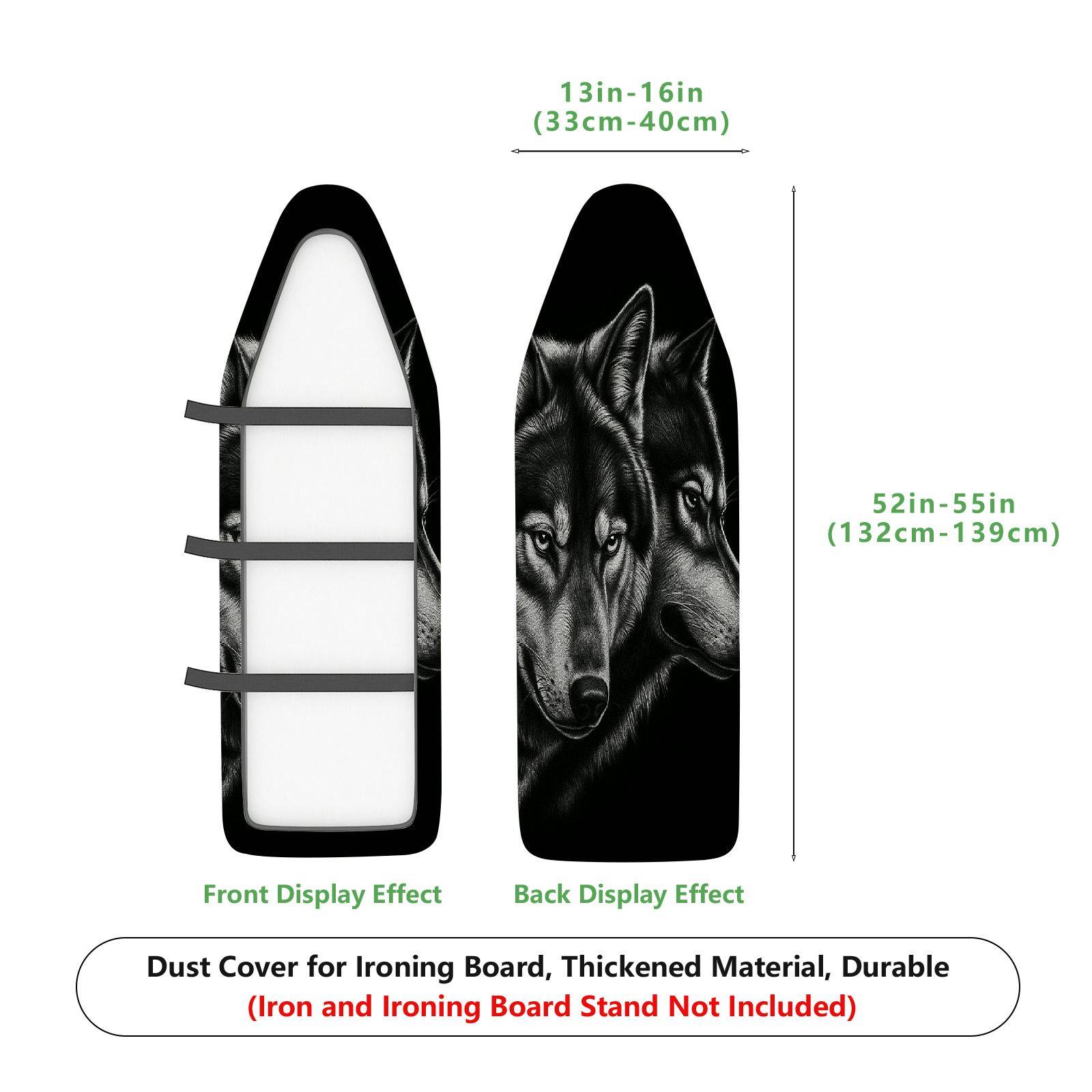 1-Piece Wolf Animal Nature  Ironing Board Cover, Universal Size, Without Board