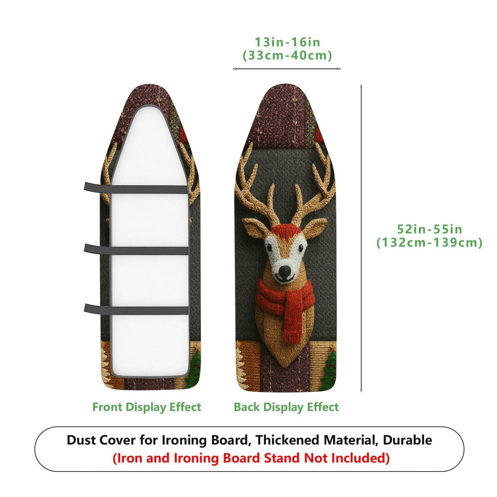 1-Piece Festive Reindeer Christmas  Ironing Board Cover, Universal Size, Without Board