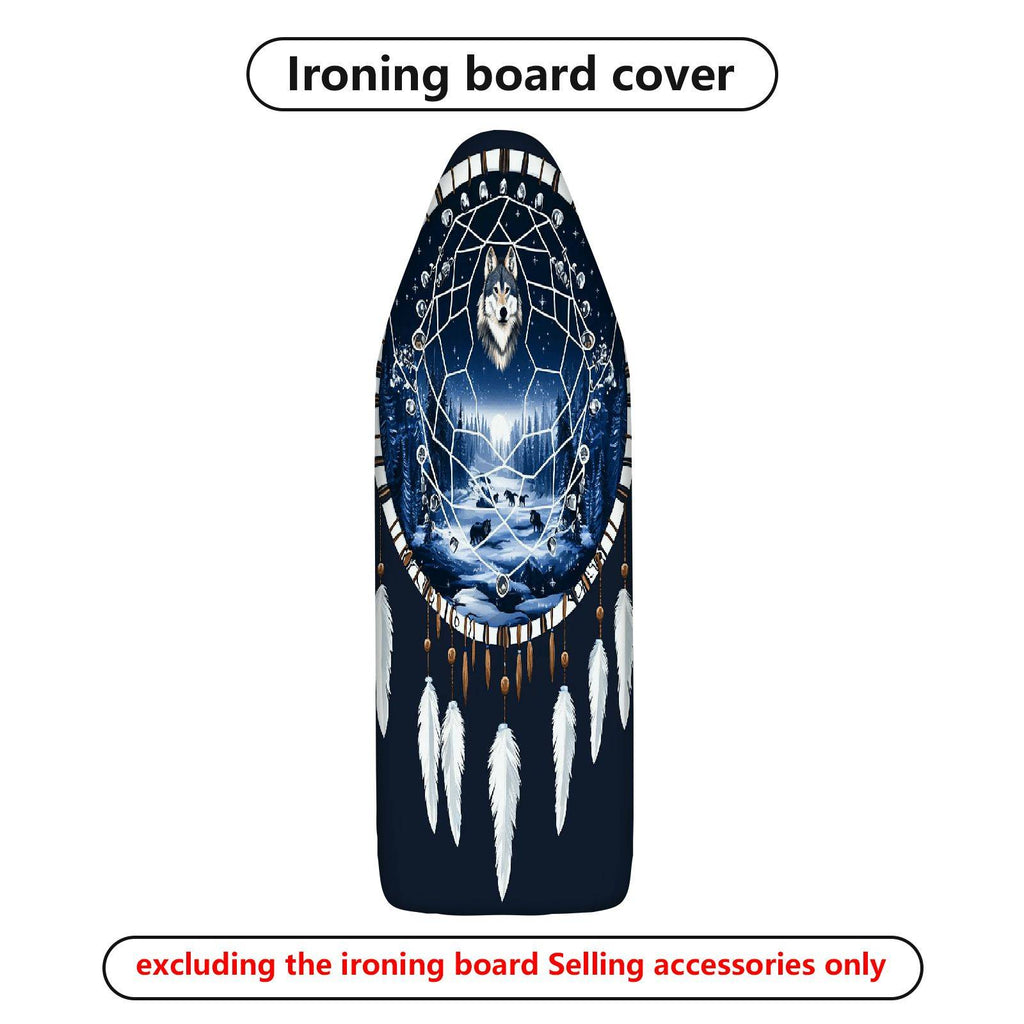 1-Piece Wolf Dream Catcher Feathers  Ironing Board Cover, Universal Size, Without Board