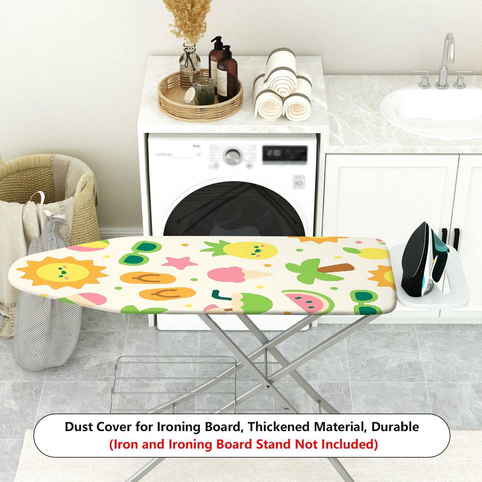1-Piece Summer Tropical  Ironing Board Cover, Universal Size, Without Board