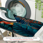 1-Piece Tropical Jungle Parrot Leaves  Ironing Board Cover, Universal Size, Without Board