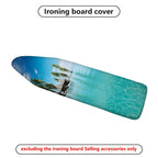 1-Piece Tropical Beach Blue Lagoon Scenic  Ironing Board Cover, Universal Size, Without Board