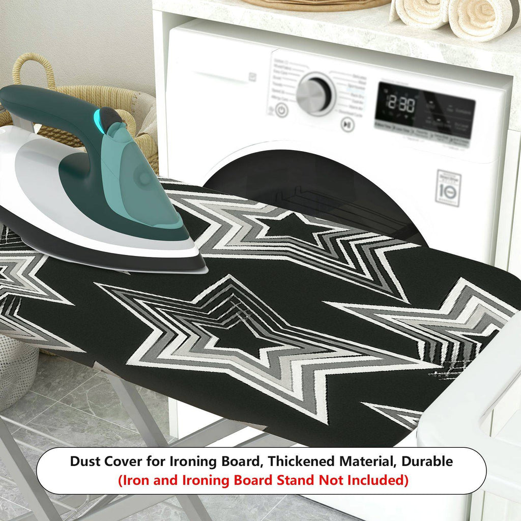1-Piece Star Pattern Geometric Black  Ironing Board Cover, Universal Size, Without Board