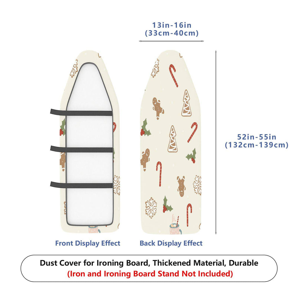 1-Piece Gingerbread Christmas Candy  Ironing Board Cover, Universal Size, Without Board