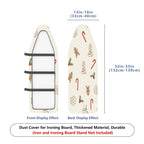 1-Piece Gingerbread Christmas Candy  Ironing Board Cover, Universal Size, Without Board