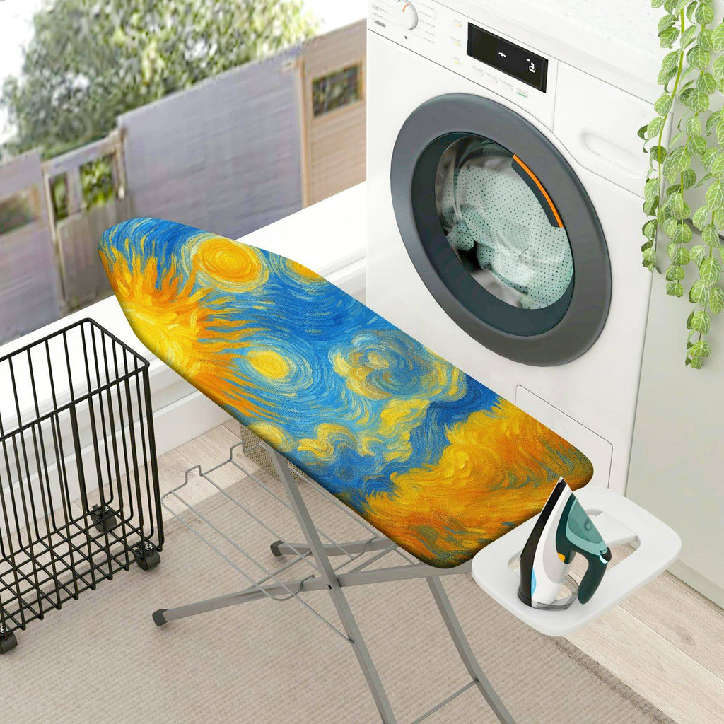 1-Piece Starry Night Van Gogh Painting Print Art  Ironing Board Cover, Universal Size, Without Board