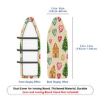 1-Piece Christmas Tree Gingerbread Red Heart  Ironing Board Cover, Universal Size, Without Board