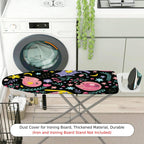 1-Piece Cat Floral Night  Ironing Board Cover, Universal Size, Without Board