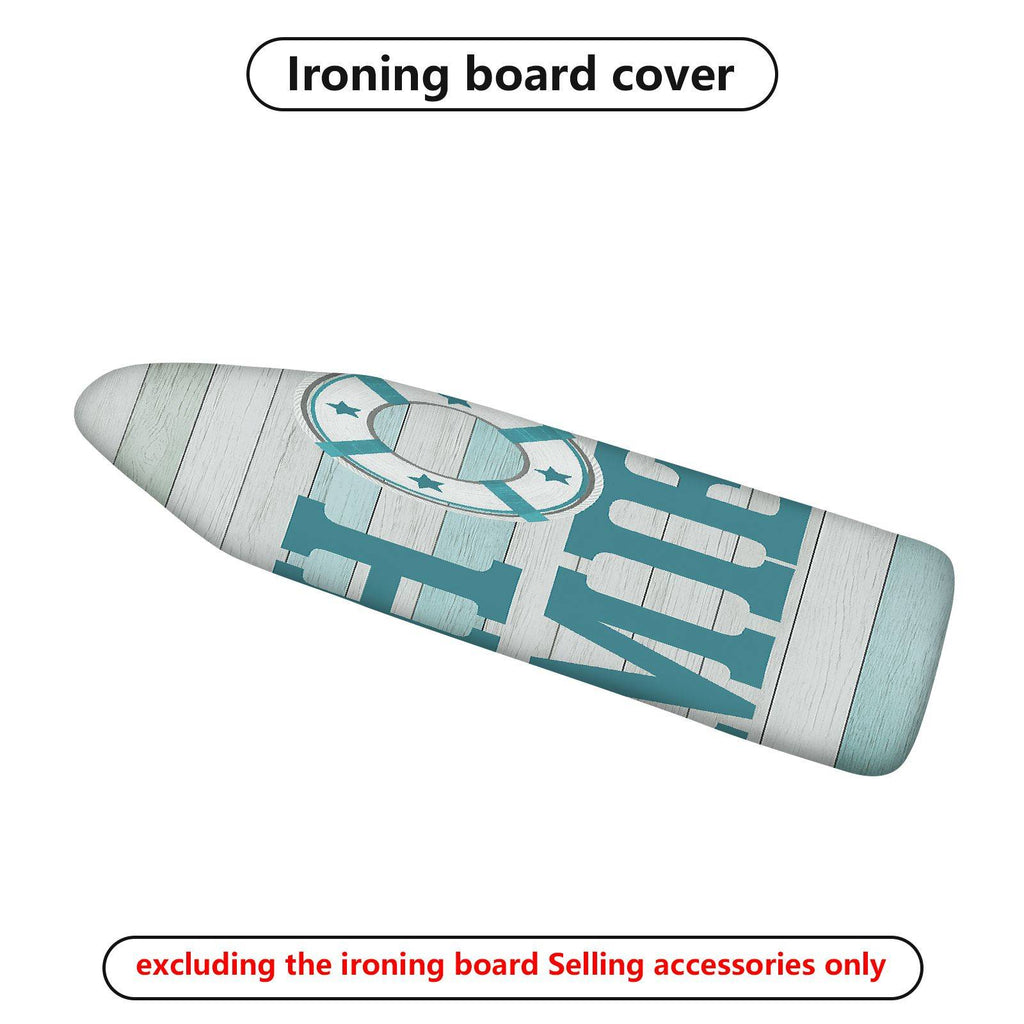 1-Piece Nautical Anchor Blue Striped  Ironing Board Cover, Universal Size, Without Board