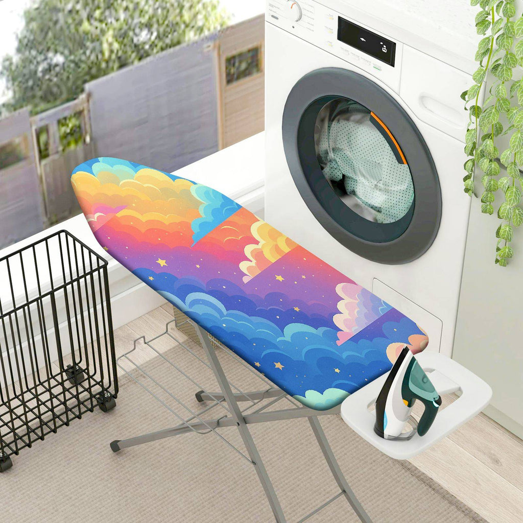 1-Piece Rainbow Cloud Star  Ironing Board Cover, Universal Size, Without Board