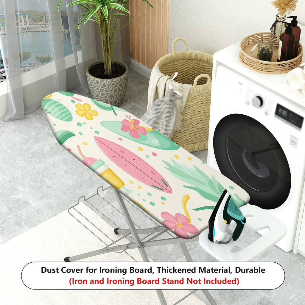 1-Piece Tropical Floral Surf  Ironing Board Cover, Universal Size, Without Board