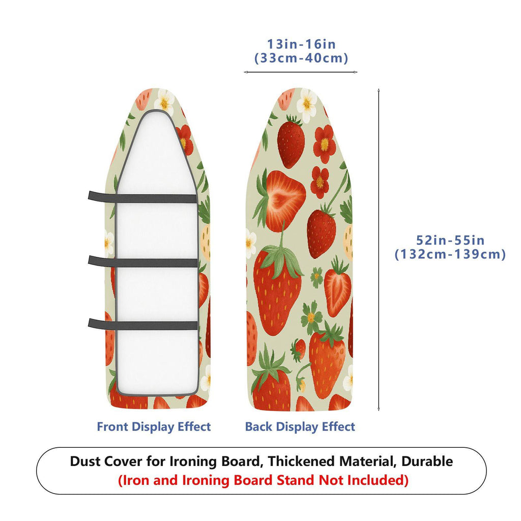 1-Piece Strawberry Fruit Floral  Ironing Board Cover, Universal Size, Without Board