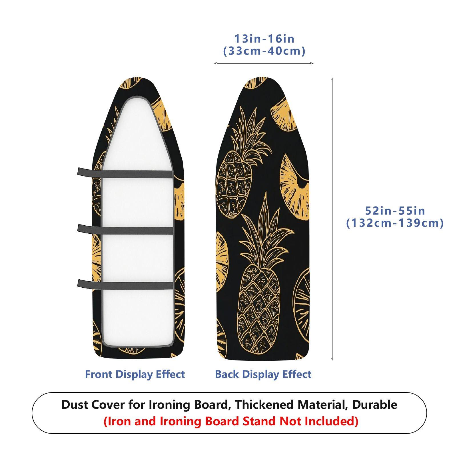 1-Piece Pineapple Tropical Fruit  Ironing Board Cover, Universal Size, Without Board