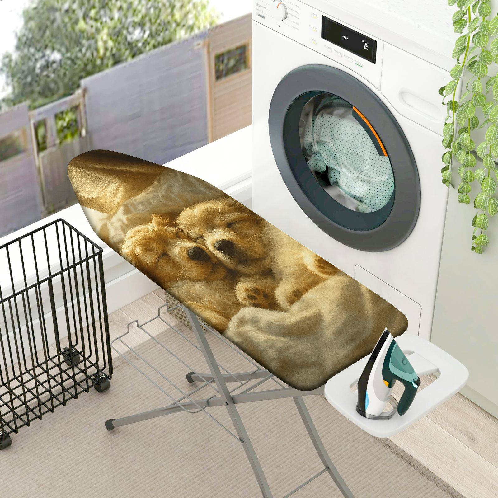 1-Piece Dog Puppy Sleeping  Ironing Board Cover, Universal Size, Without Board