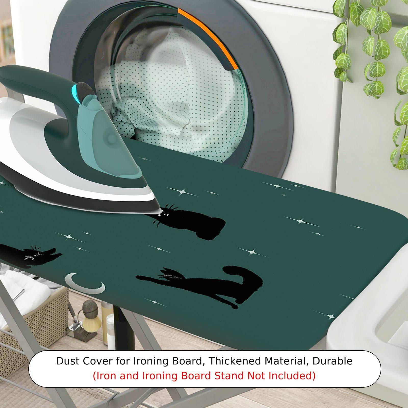 1-Piece Cat Moon Star  Ironing Board Cover, Universal Size, Without Board