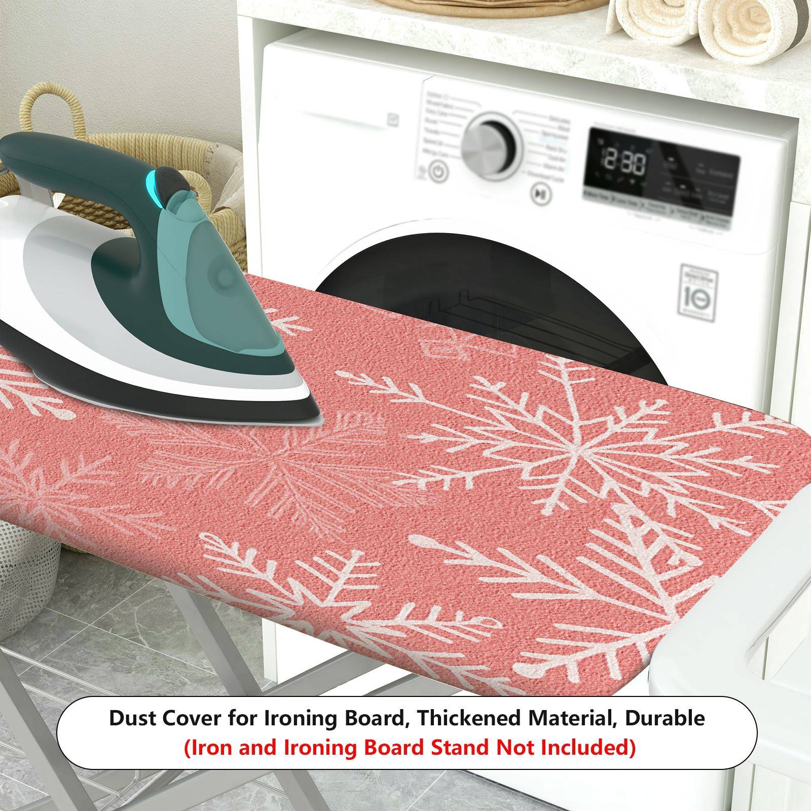 1-Piece Snowflake Christmas Winter  Ironing Board Cover, Universal Size, Without Board
