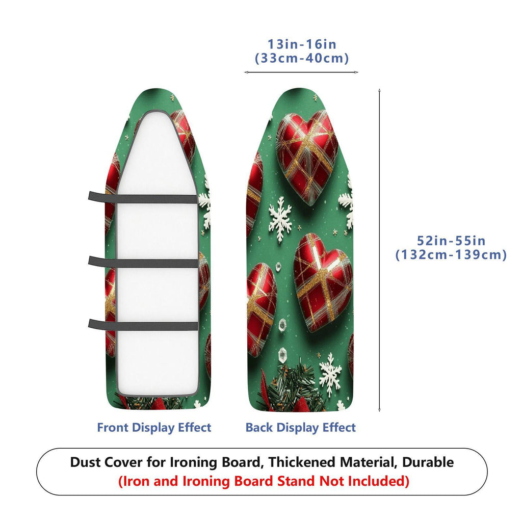1-Piece Heart Snowflake Christmas  Ironing Board Cover, Universal Size, Without Board
