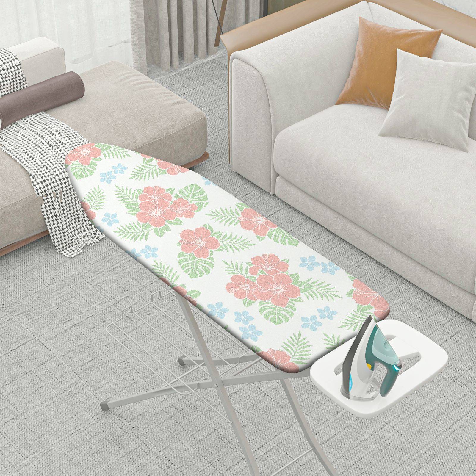 1-Piece Floral Tropical Nature  Ironing Board Cover, Universal Size, Without Board