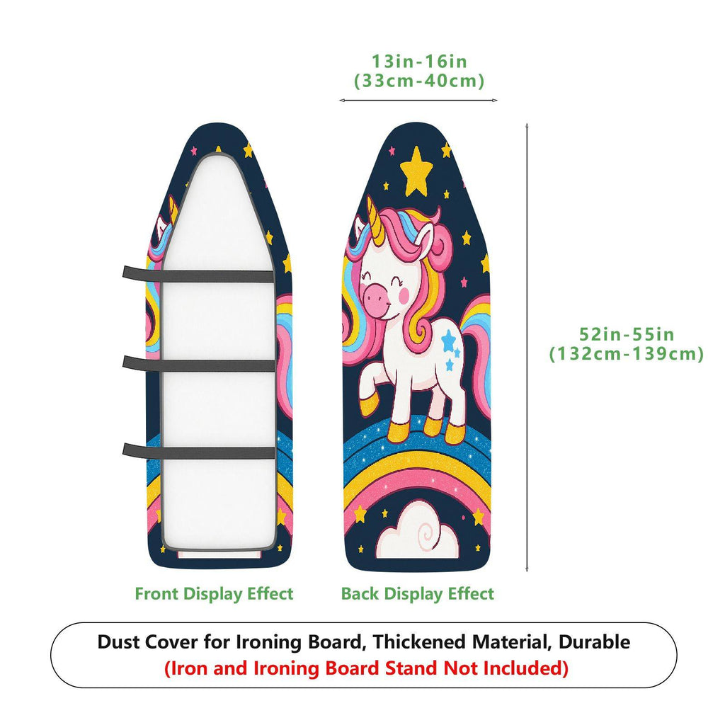 1-Piece Unicorn Rainbow Star  Ironing Board Cover, Universal Size, Without Board