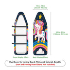 1-Piece Unicorn Rainbow Star  Ironing Board Cover, Universal Size, Without Board
