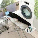 1-Piece Cat Black White Sleeping  Ironing Board Cover, Universal Size, Without Board