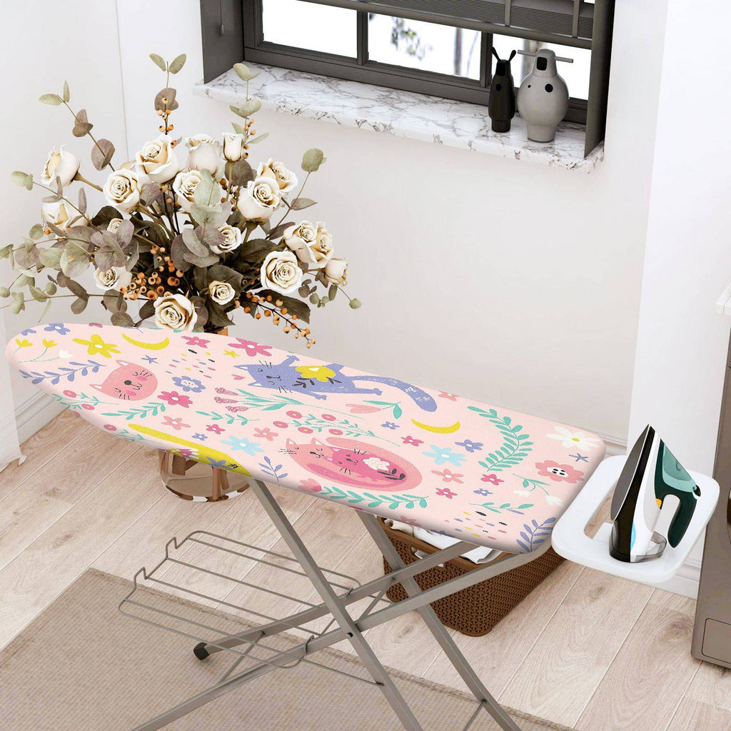 1-Piece Floral Cat  Ironing Board Cover, Universal Size, Without Board