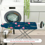 1-Piece Flamingo Tropical Leaves  Ironing Board Cover, Universal Size, Without Board