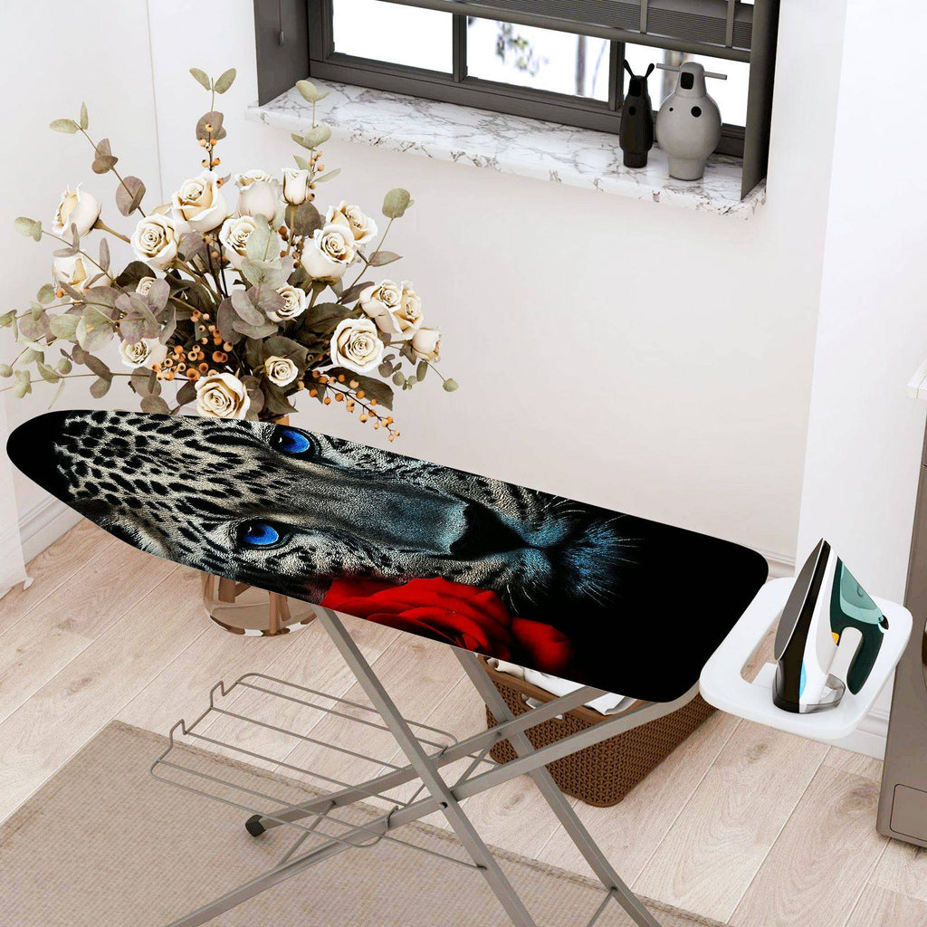 1-Piece Leopard Rose Animal  Ironing Board Cover, Universal Size, Without Board