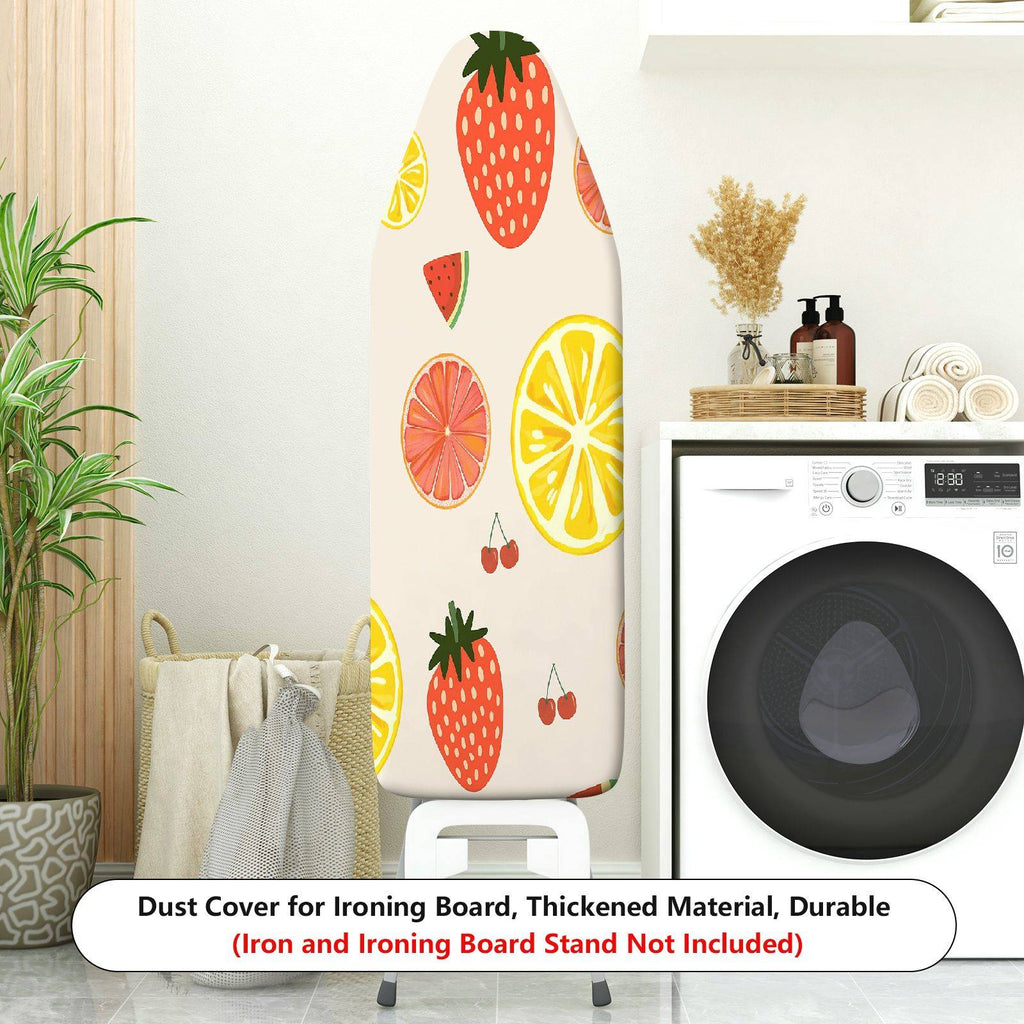 1-Piece Fruits Strawberry Lemon Cherry  Ironing Board Cover, Universal Size, Without Board