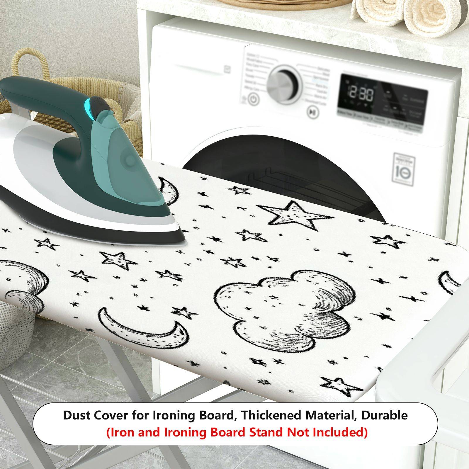 1-Piece Moon Cloud Star  Ironing Board Cover, Universal Size, Without Board