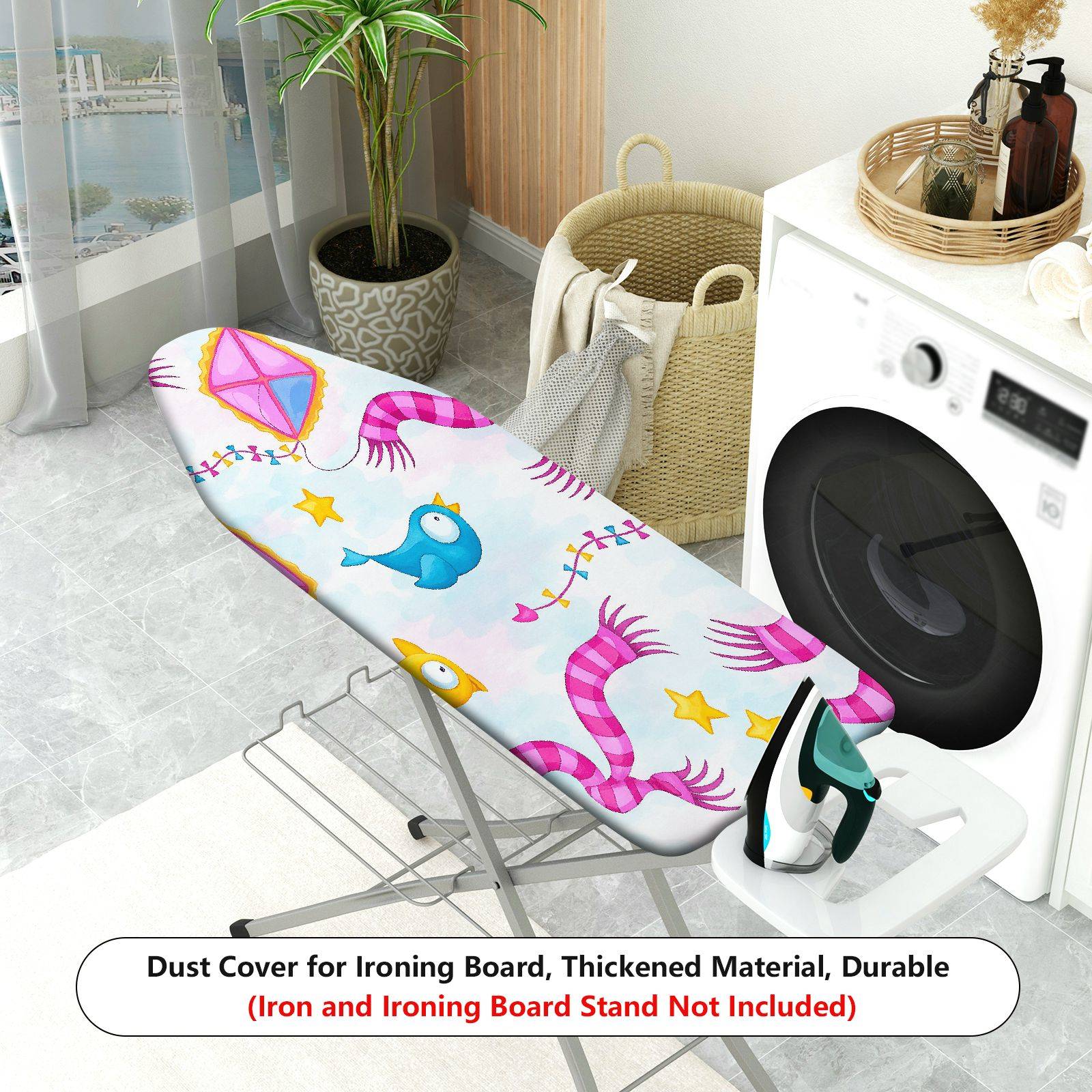 1-Piece Bird Kite Star  Ironing Board Cover, Universal Size, Without Board