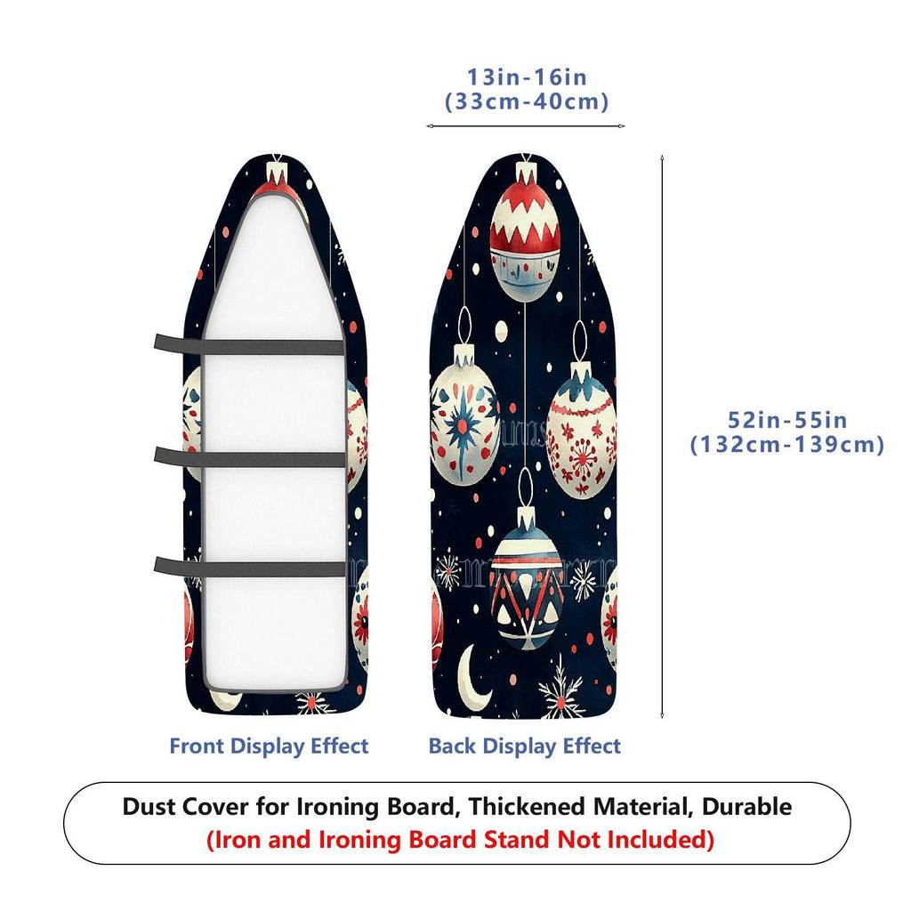 1-Piece Christmas Ornament Ball Snowflake  Ironing Board Cover, Universal Size, Without Board