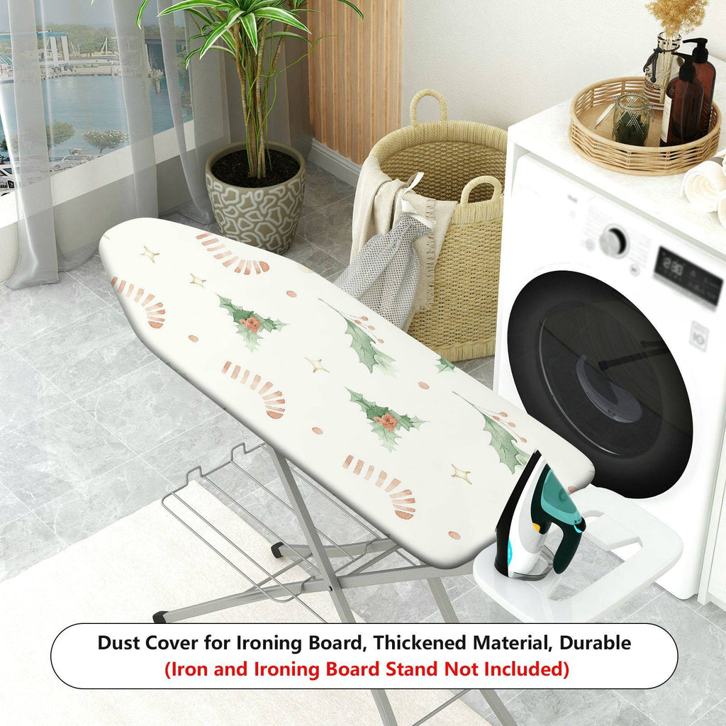 1-Piece Festive Holly Stocking Christmas  Ironing Board Cover, Universal Size, Without Board