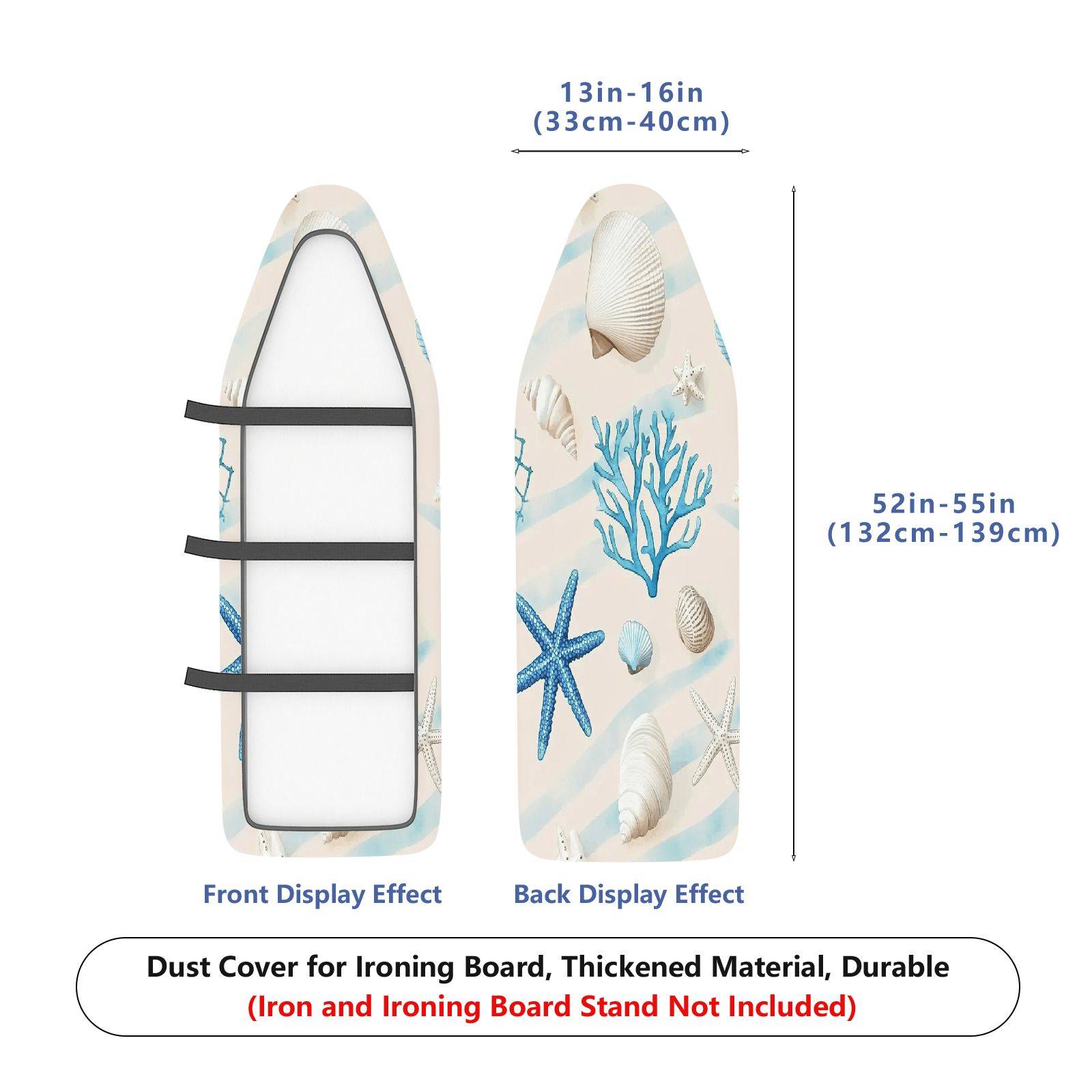 1-Piece Marine Coral Shell Starfish  Ironing Board Cover, Universal Size, Without Board