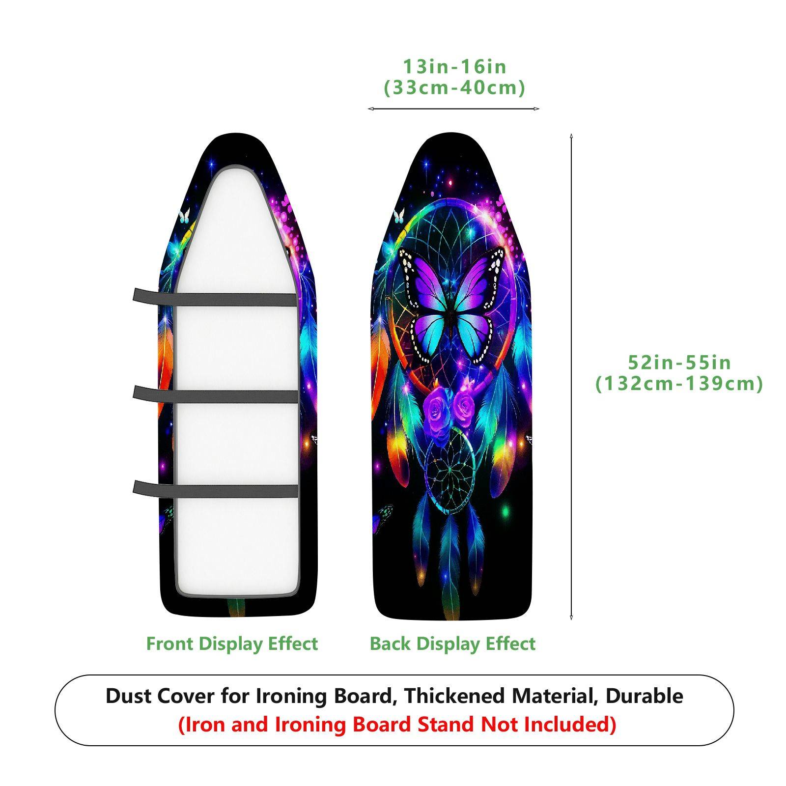 1-Piece Dreamcatcher Butterfly Colorful  Ironing Board Cover, Universal Size, Without Board