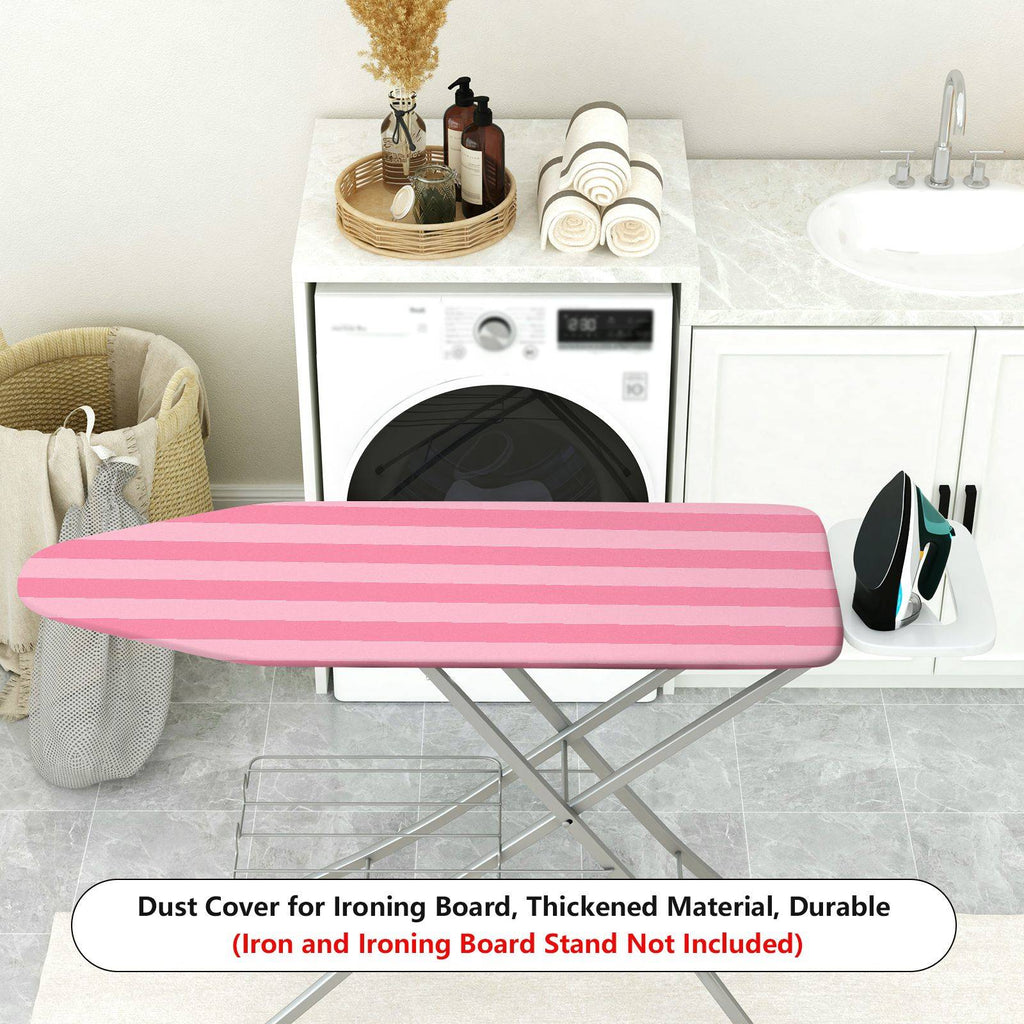 1-Piece Pink Striped Pattern  Ironing Board Cover, Universal Size, Without Board