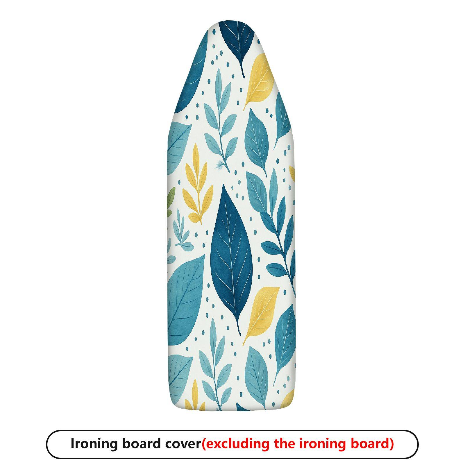 1-Piece Tropical Leaves Pattern Decorative Pastel Blue  Ironing Board Cover, Universal Size, Without Board