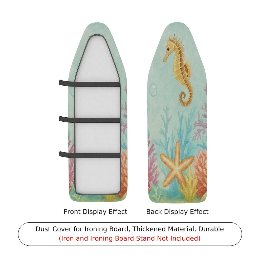 1-Piece Underwater Seahorse Starfish  Ironing Board Cover, Universal Size, Without Board