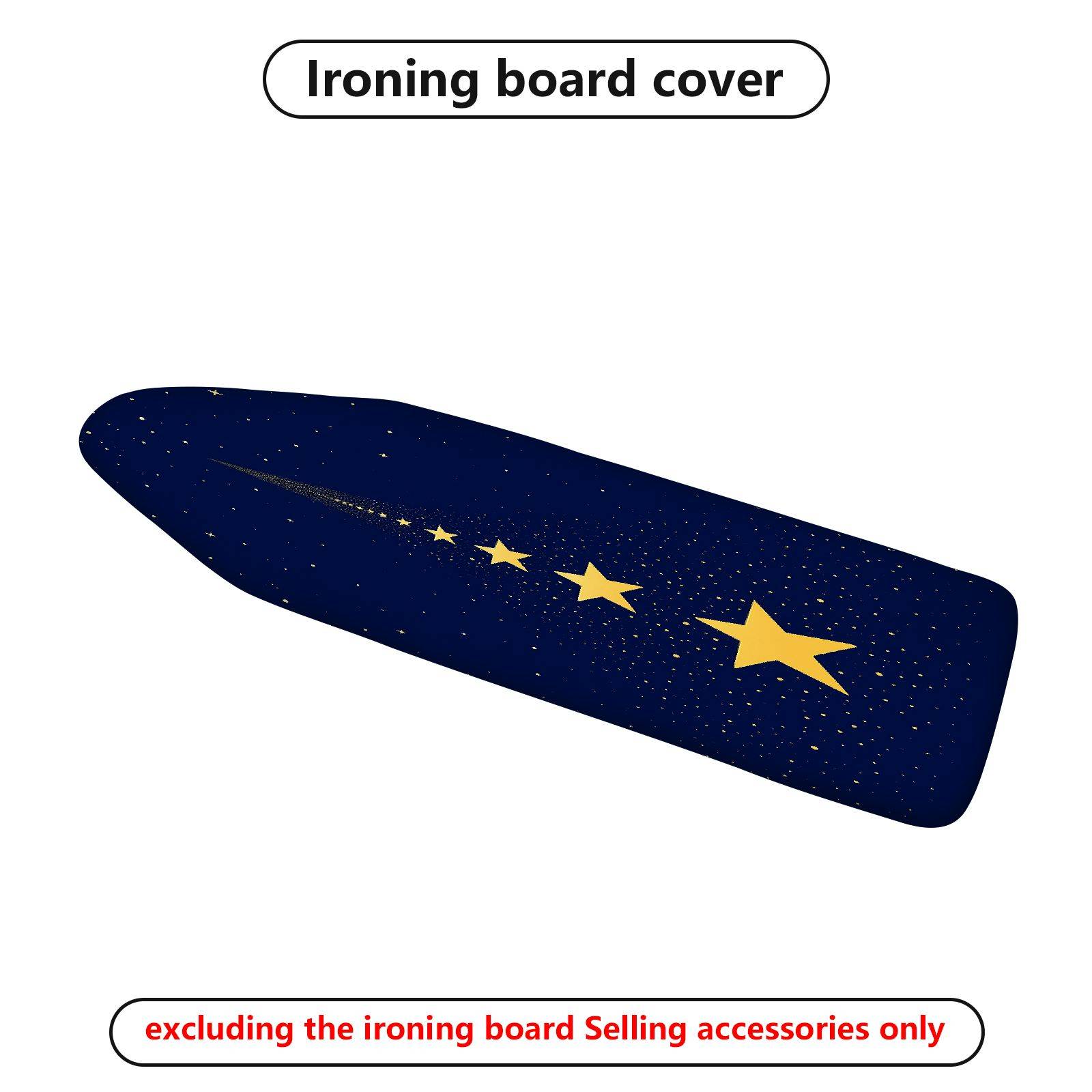 1-Piece Starry Night Blue Gold Starry Sky  Ironing Board Cover, Universal Size, Without Board