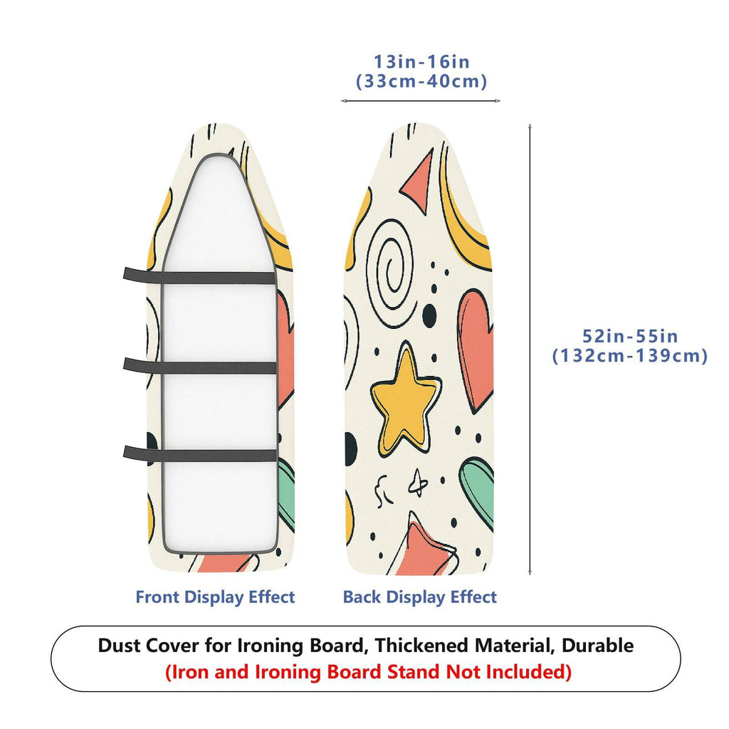 1-Piece Star Heart Swirl  Ironing Board Cover, Universal Size, Without Board