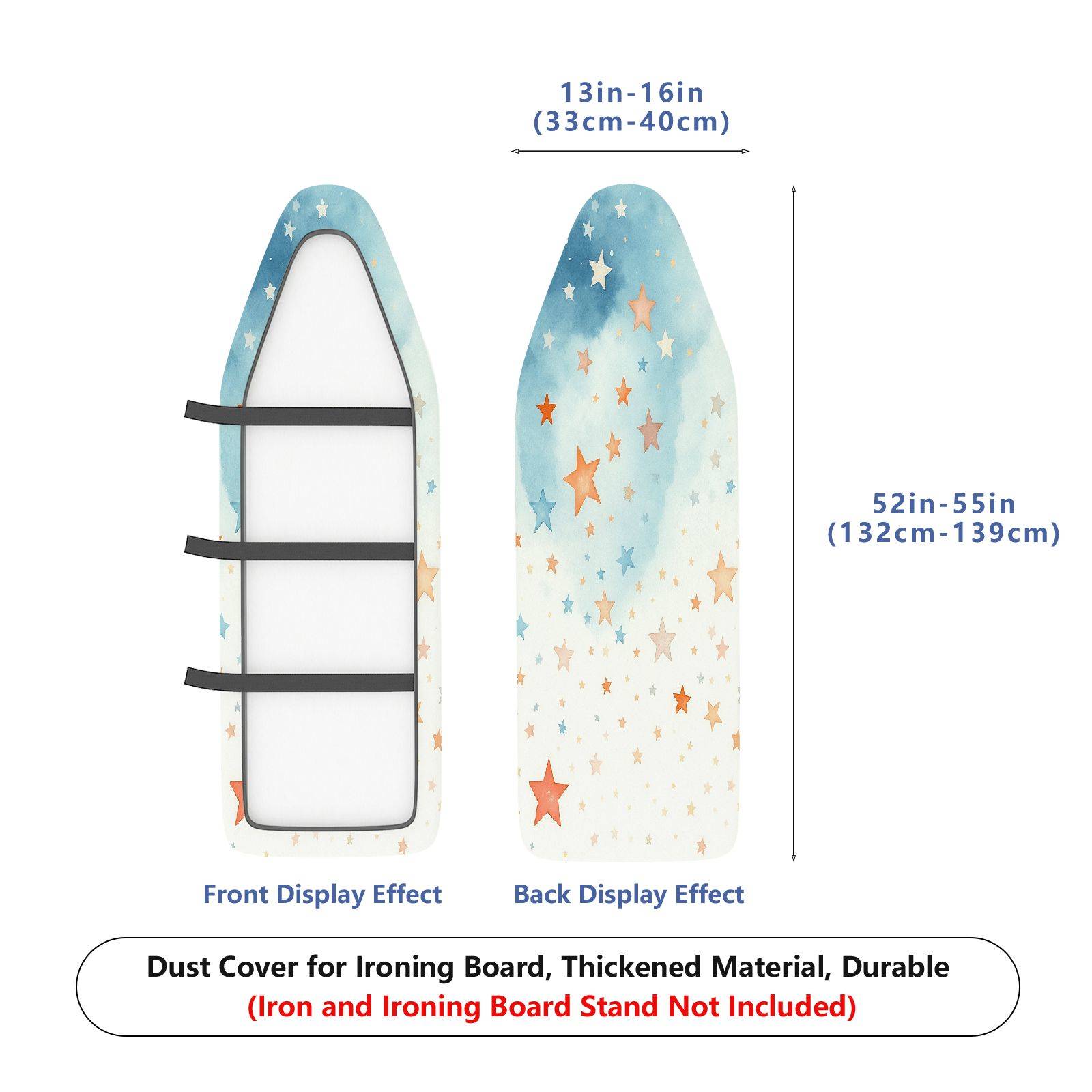 1-Piece Star Moon Galaxy  Ironing Board Cover, Universal Size, Without Board