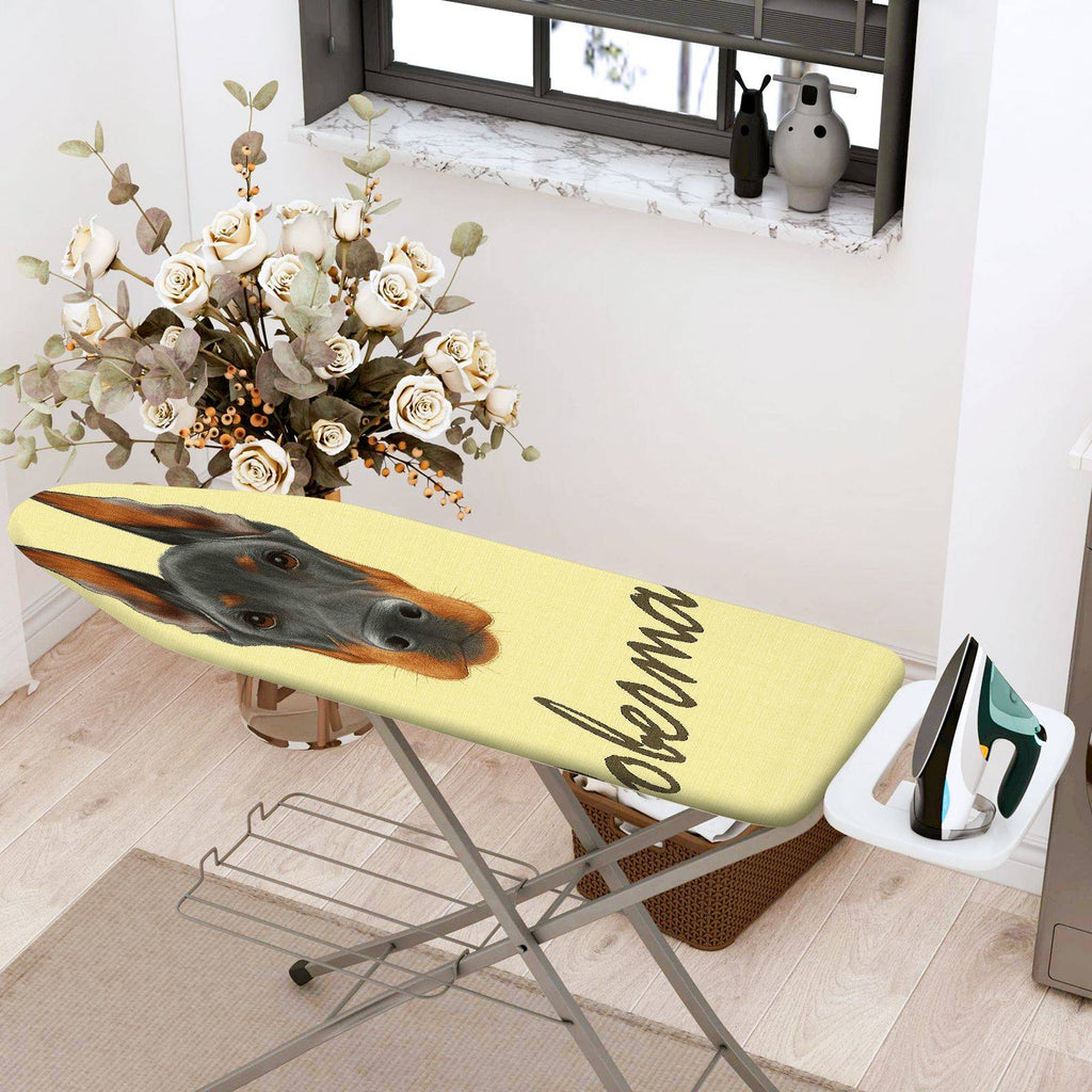 1-Piece Doberman Pet Animal Art  Ironing Board Cover, Universal Size, Without Board