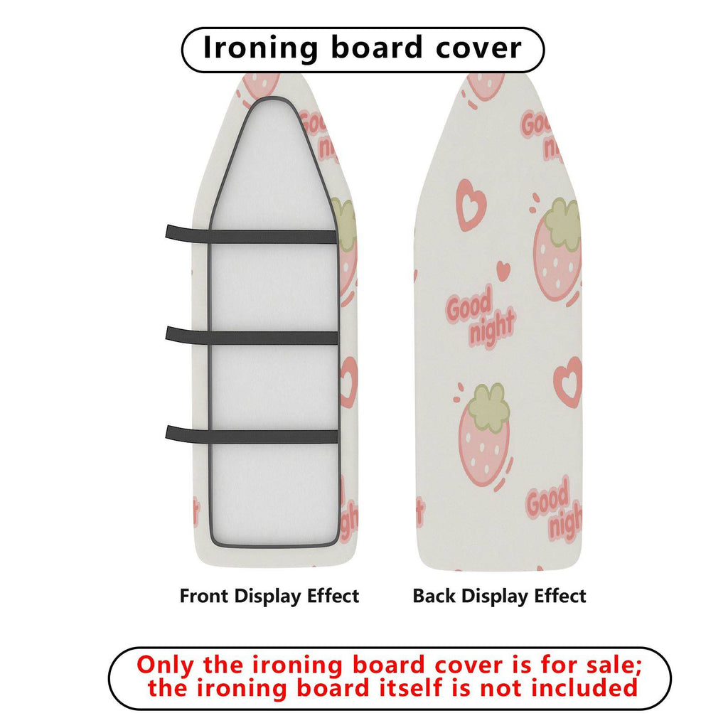 1-Piece Strawberry Heart Print Good Night  Ironing Board Cover, Universal Size, Without Board