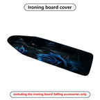 1-Piece Black Cat Blue Rose Elegant  Ironing Board Cover, Universal Size, Without Board