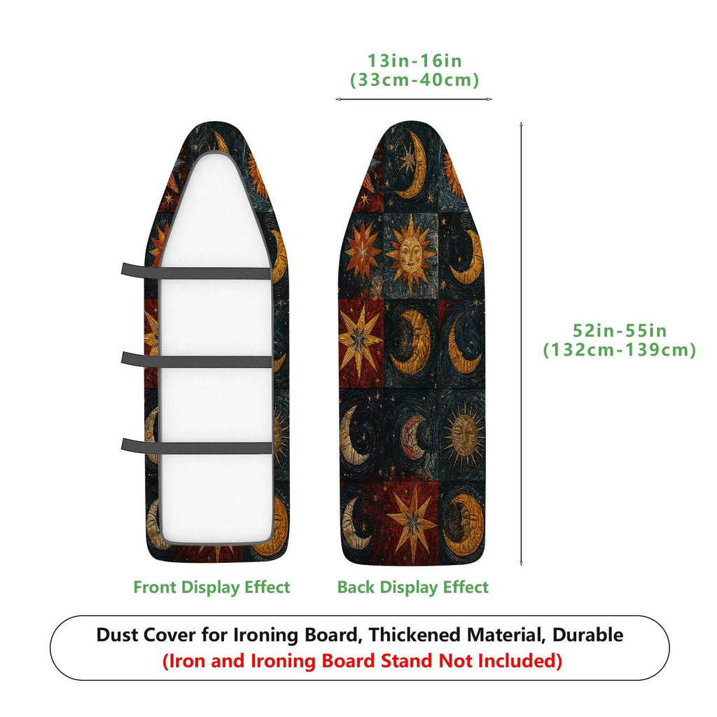 1-Piece Starry Night Moon Sun  Ironing Board Cover, Universal Size, Without Board