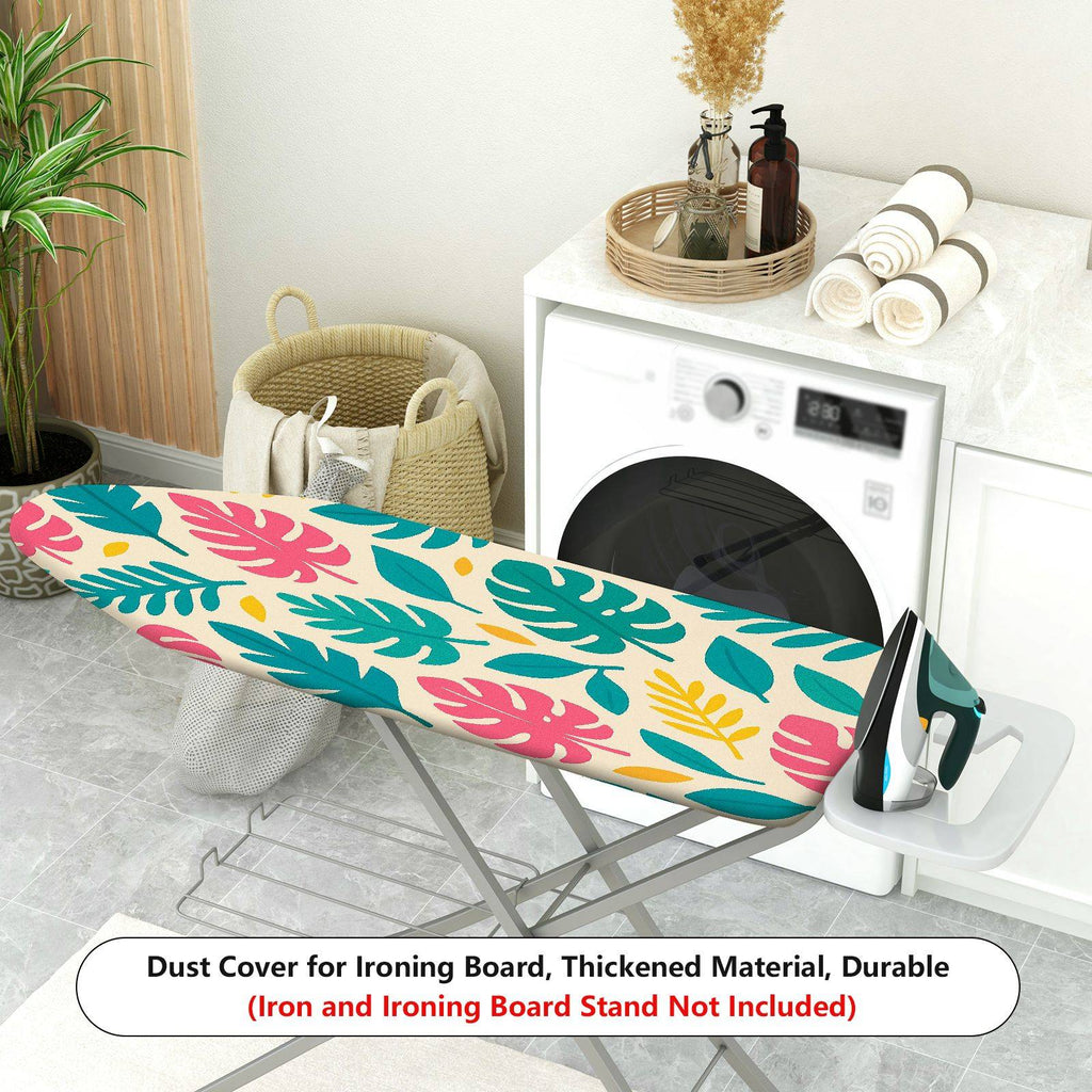 1-Piece Tropical Floral Leaves Pattern Decorative  Ironing Board Cover, Universal Size, Without Board