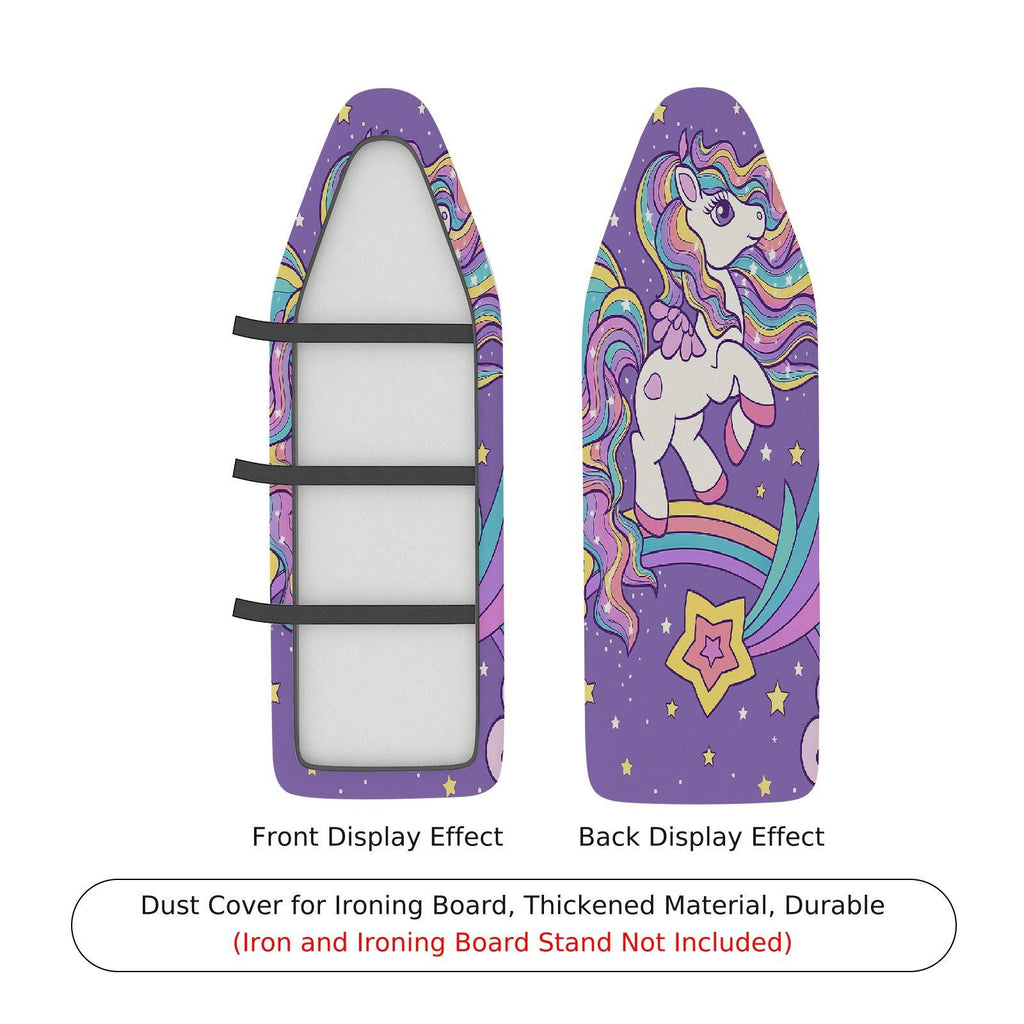 1-Piece Unicorn Rainbow Stars  Ironing Board Cover, Universal Size, Without Board