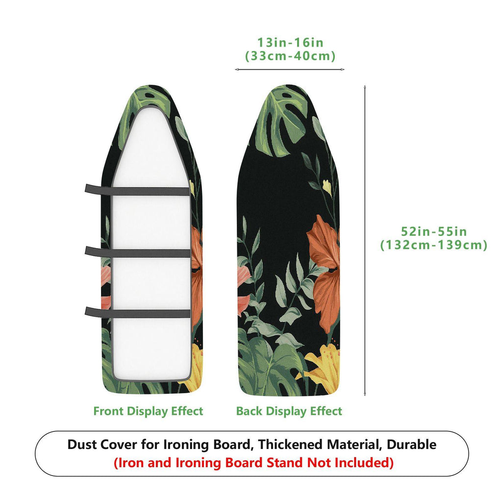 1-Piece Floral Jungle Tropical  Ironing Board Cover, Universal Size, Without Board